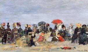 Figures on a Beach (Eugène Boudin) - Muzeo.com