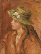 Fillette au chapeau de paille (Auguste Renoir) - Muzeo.com