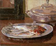 Fish on a Plate (Harold Gilman) - Muzeo.com