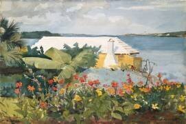 Flower Garden and Bungalow (Winslow Homer) - Muzeo.com