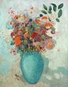 Flowers in a Turquoise Vase (Odilon Redon) - Muzeo.com