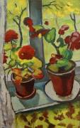Flowers in a Window (August Macke) - Muzeo.com
