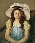 Françoise wearing a Big White Hat (Mary Cassatt) - Muzeo.com