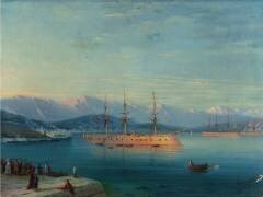 French Ships Departing the Black Sea 1871 (Ivan Aivazovsky) - Muzeo.com
