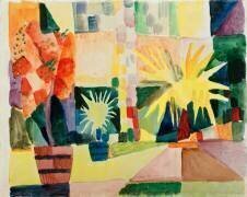 Garden on Lake Thun (August Macke) - Muzeo.com