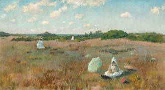 Gathering Autumn Flowers (William Merritt Chase) - Muzeo.com