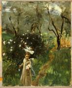 Gathering Flowers at Twilight (John Singer Sargent) - Muzeo.com