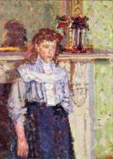 Girl by a Mantelpiece (Harold Gilman) - Muzeo.com