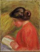 Girl in Red Reading (Auguste Renoir) - Muzeo.com