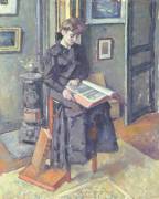 Girl Reading a Book (Charles Francois Prosper...) - Muzeo.com