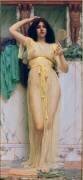 Girl with a Mirror (John William Godward) - Muzeo.com