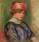 Girl with a Pink Hat (Auguste Renoir) - Muzeo.com
