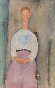 Girl with a Polka-Dot Blouse (Amedeo Modigliani) - Muzeo.com