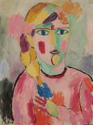 Girl with Blue Eyes and a Ponytail (Alexej von Jawlensky) - Muzeo.com