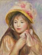 Girl with Pink Bonnet (Auguste Renoir) - Muzeo.com