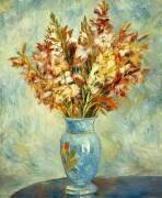Gladioli in Blue Vase (Auguste Renoir) - Muzeo.com