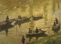 Group of fishermen on the Seine near Poissy (Claude Monet) - Muzeo.com