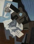Guitar, book and newspaper (Juan Gris) - Muzeo.com