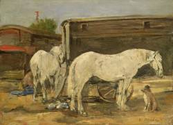Gypsy Horses (Eugène Boudin) - Muzeo.com