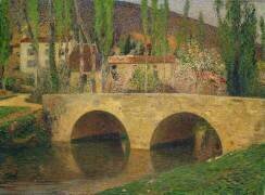 Hamlet by the Bridge (Henri Martin) - Muzeo.com