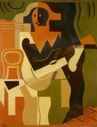 Harlequin on the guitar (Juan Gris) - Muzeo.com