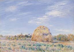 Haystack on the Banks of the Loing (Alfred Sisley) - Muzeo.com
