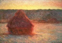 Haystacks at Sunset (Claude Monet) - Muzeo.com
