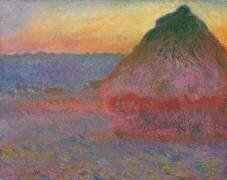 Haystacks, Pink and Blue Impressions (Claude Monet) - Muzeo.com
