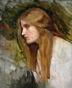 Head of a Girl (John William Waterhouse) - Muzeo.com
