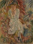 Hermine David in a garden (Jules Pascin) - Muzeo.com