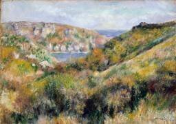 Hills around the Bay of Moulin Huet (Auguste Renoir) - Muzeo.com