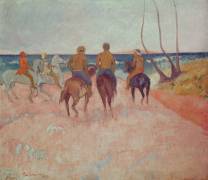 Horseman on the Beach (Paul Gauguin) - Muzeo.com