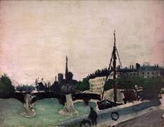 H.Rousseau, Vue .. sur l’Ile Saint-Louis (Henri Rousseau) - Muzeo.com