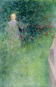 In the Hawthorn Hedge (Carl Larsson) - Muzeo.com