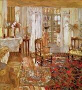 Interior with a Woman in Yellow in Front of a Window (Edouard Vuillard) - Muzeo.com