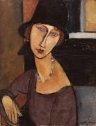 Jeanne Hebuterne wearing a hat (Amedeo Modigliani) - Muzeo.com