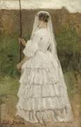 Jeune fille portant une bannière, étude (Jules Breton) - Muzeo.com
