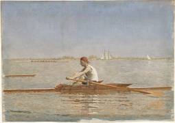 John Biglin in a Single Scull (Thomas Eakins) - Muzeo.com