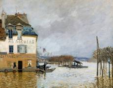 La barque pendant l'inondation à Port-Marly (Alfred Sisley) - Muzeo.com