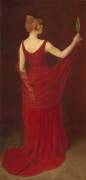 La dame en rouge (William Turner Dannat) - Muzeo.com