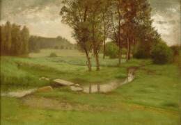 La passerelle dans les prés à Igny (Antoine Chintreuil) - Muzeo.com