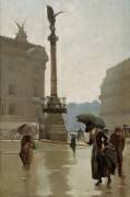 La Rue Auber sous la pluie (Gustave Dennery) - Muzeo.com