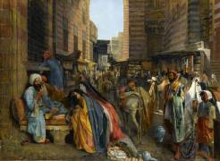La rue et la mosquée al-Ghoureya au Caire (John Frederick Lewis) - Muzeo.com