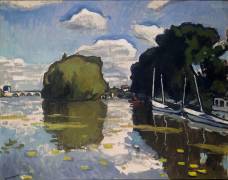 La Seine à Poissy (Albert Henri Marque) - Muzeo.com