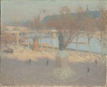 La Seine vue du quai Voltaire ou Le Pont des Saints-Pères (Ernest Laurent) - Muzeo.com