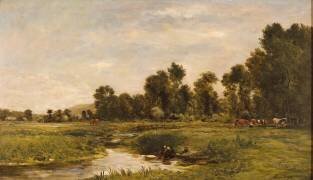 La Vallée de l'Arques (Seine Maritime) (Charles-François Daubigny) - Muzeo.com