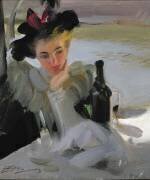 Lady at the cafe (Anders Zorn) - Muzeo.com