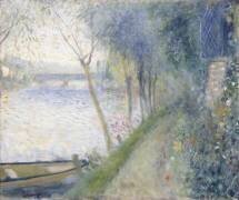 Landscape at the Edge of the Seine with the Pont d'Argenteuil (Auguste Renoir) - Muzeo.com