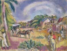 Landscape with Figures and Carriage (Jules Pascin) - Muzeo.com