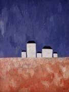 Landscape with Five Houses (Kazimir Malevitch) - Muzeo.com